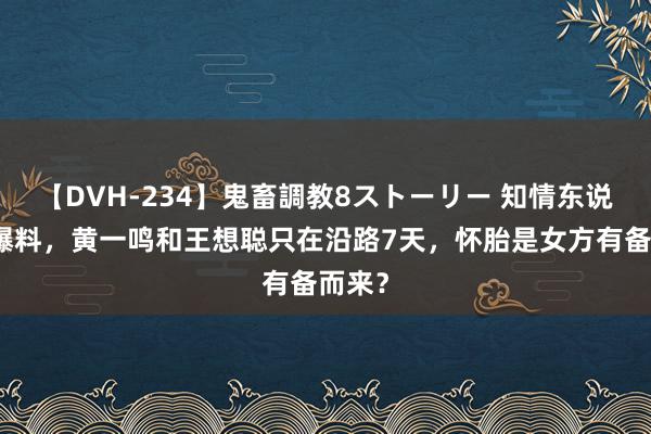 【DVH-234】鬼畜調教8ストーリー 知情东说念主爆料，黄一鸣和王想聪只在沿路7天，怀胎是女方有备而来？