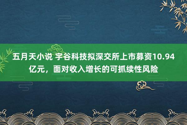 五月天小说 宇谷科技拟深交所上市募资10.94亿元，面对收入增长的可抓续性风险