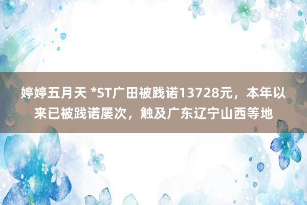 婷婷五月天 *ST广田被践诺13728元，本年以来已被践诺屡次，触及广东辽宁山西等地