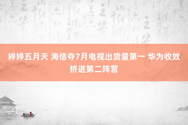 婷婷五月天 海信夺7月电视出货量第一 华为收效挤进第二阵营