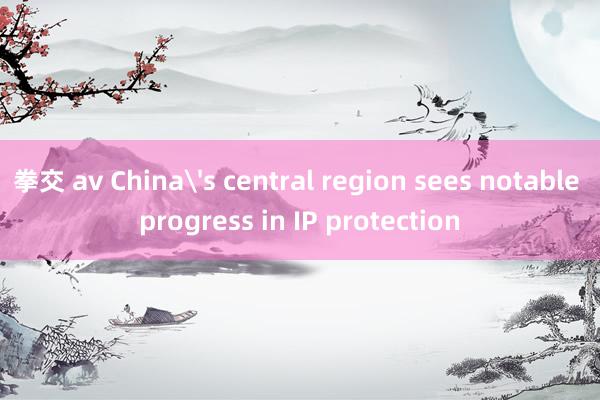 拳交 av China's central region sees notable progress in IP protection