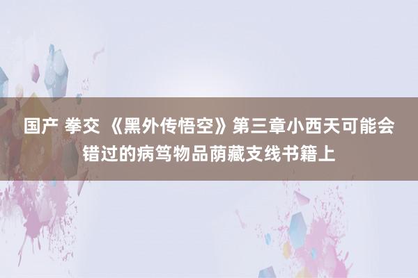 国产 拳交 《黑外传悟空》第三章小西天可能会错过的病笃物品荫藏支线书籍上